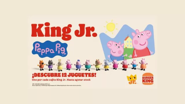 Burger King lanza la colección exclusiva de Peppa Pig en su menú King Jr.